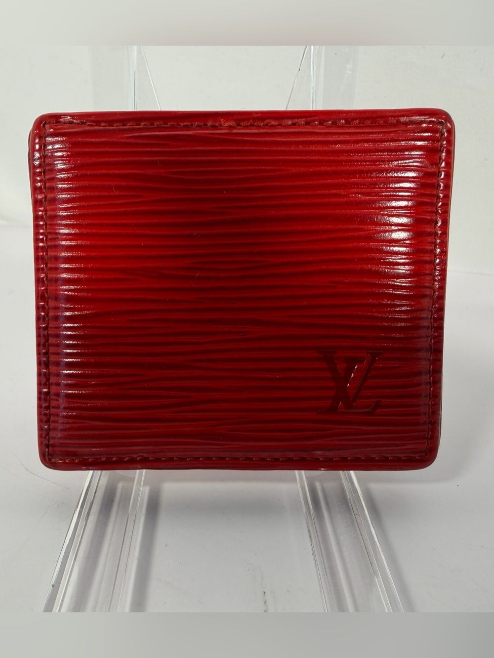 1277: Louis Vuitton Vintage Red Epi Leather Coin Purse Wallet